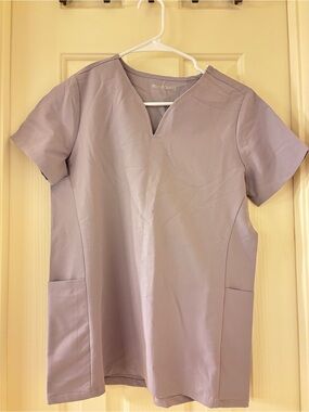 Mandala Scrub Set/XS/Ube/top+pants+jacket